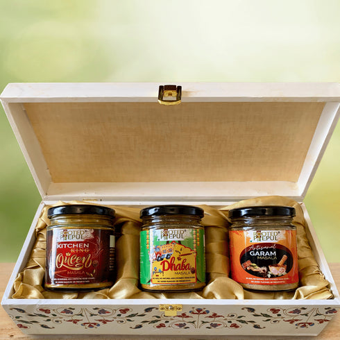 Rooted Peepul Gift Box Kitchen Queen Masala | Garam Masala| Dhaba Masala